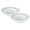 Larah by Borosil Classic Opalware Multipurpose Bowl Set | Set of 2 | White