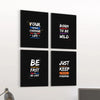 ArtX Paper Big Health Quotes AXF00179-MOT Set of 4