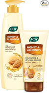 Joy Honey & Almonds Advanced Nourishing Body Lotion 500ml & Dryness Control Gel Face Wash 150ml (Combo Pack)