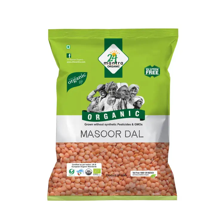 24 Mantra Organic Masoor Dal - 500 gms