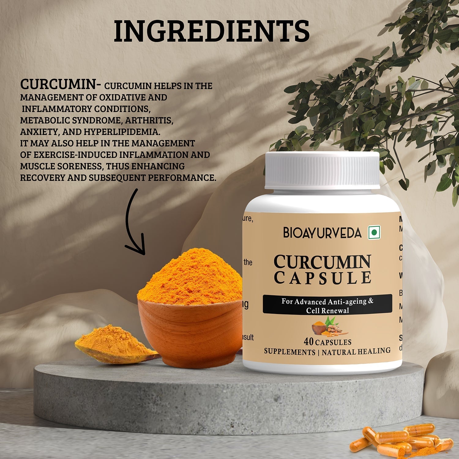 Bio Curcuma Bio Ayurveda Curcumin Capsules - DesiPick