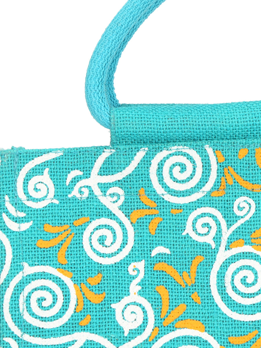 Jute Cottage All Over New Print 2 Colour Zipper Lunch Bag