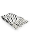 Sashaa World Striped Super Soft & Breathable Throw Blanket Colour White/Black
