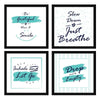 ArtX Paper Inspirational Smile Quote Wall Art Painting Set of 4