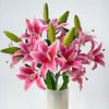Lily Artificial Flowers Sticks Red