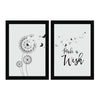 ArtX Paper Make A Wish Motivational Quotes AXDD00115-MOT Wall Frames Set of 2
