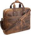 Leather Multi Pockets Office Laptop Messenger Bag For Men