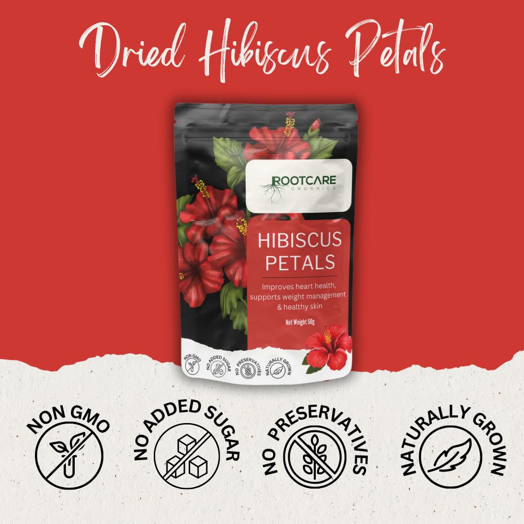 Rootcare Organics Hibiscus Flower Tea - 50 gms