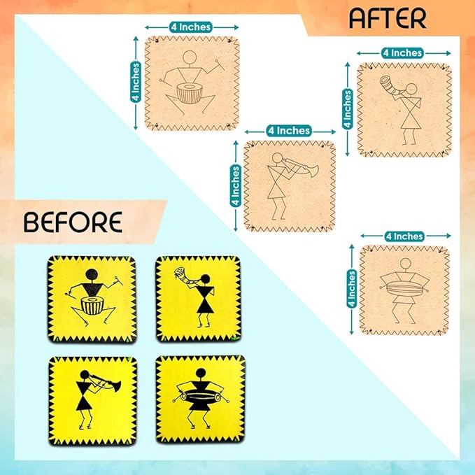 Solobolo Wall Decor for Living Room Warli Wall Hanging Art Kit | Great Home Living Room and Balcony Decor