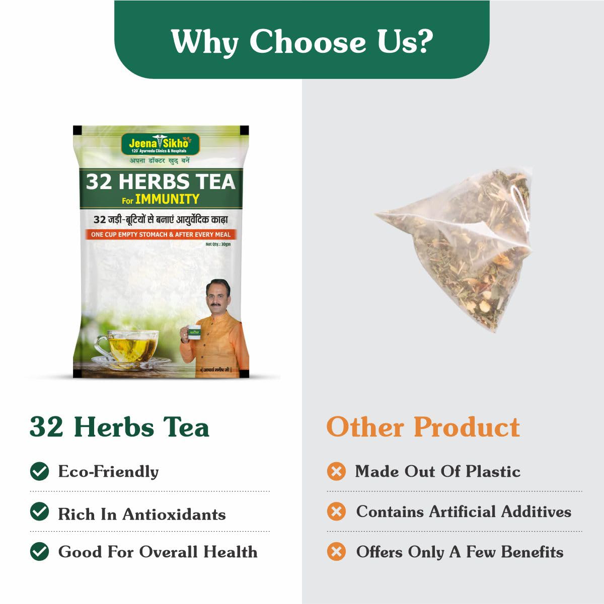 Jeena Sikho 32 Herbs Tea - 30 Gms | Pack of 3
