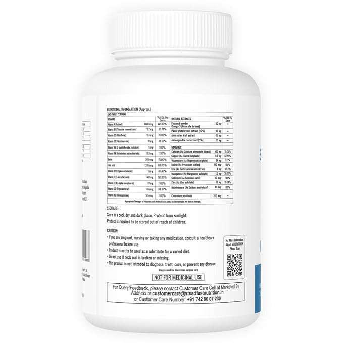 Steadfast Nutrition Multivitamin Mega Pack 9 Minerals - 60 Tabs