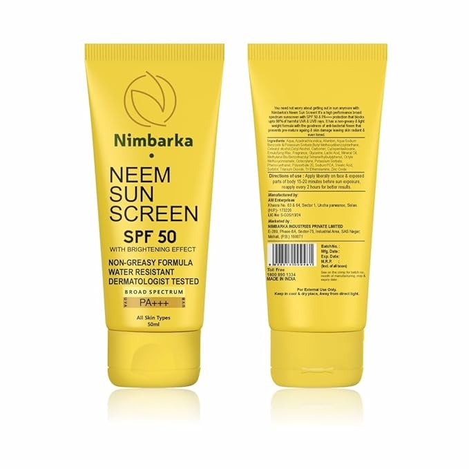 Nimbarka Neem Sunscreen SPF 50 – Brightening Effect - 50 ml