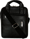Leather PU Leather Sling Bag Men Cross Body Travel Office Business Messenger Women | Black
