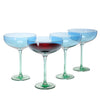Anko Australia 400ml Dual Tone Champagne Coupe Set of 4 | Blue Green