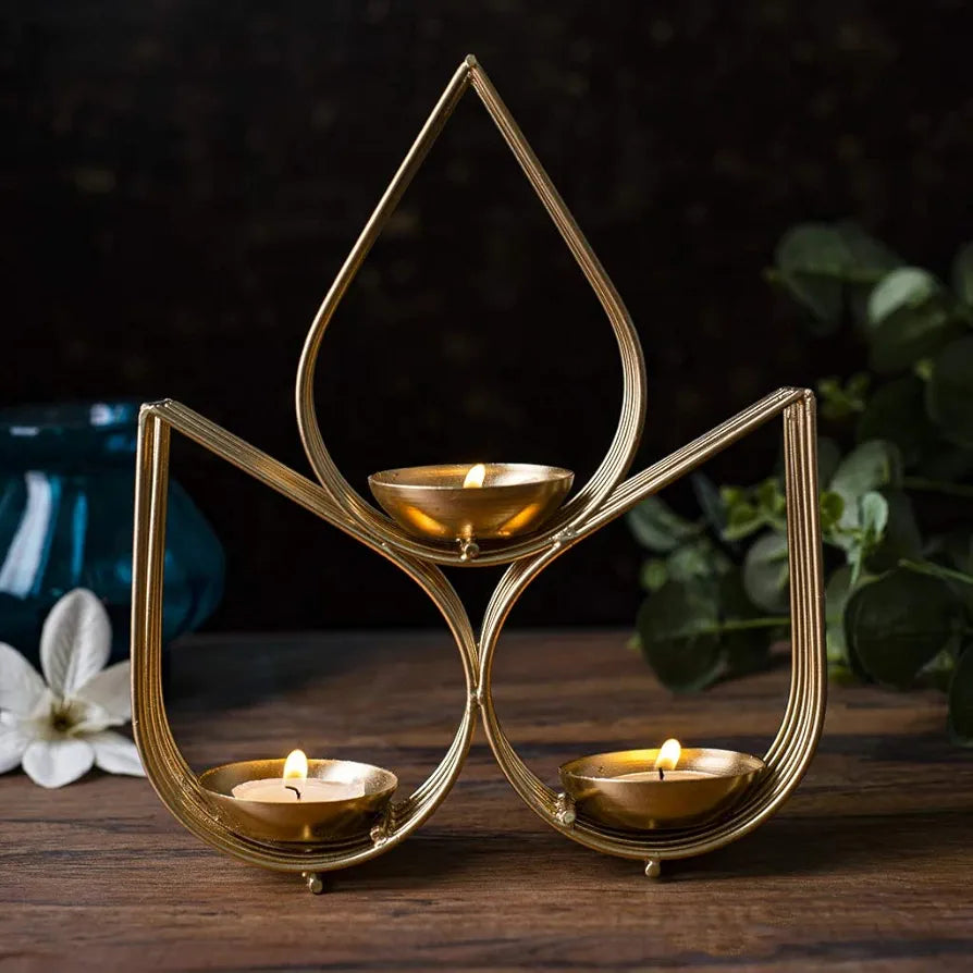 Webelkart Tree Beautiful Wall Hanging Gold Tealight Candle Holder  Metal Wall Sconce