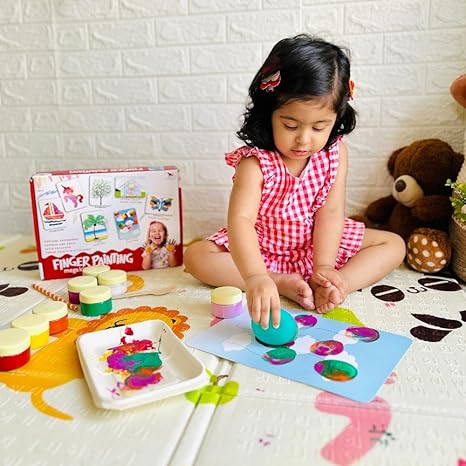 Toykraftt Finger Painting For Toddlers 4-in-1 Activity Toys For 2+ Year Old Painting Mega Kit