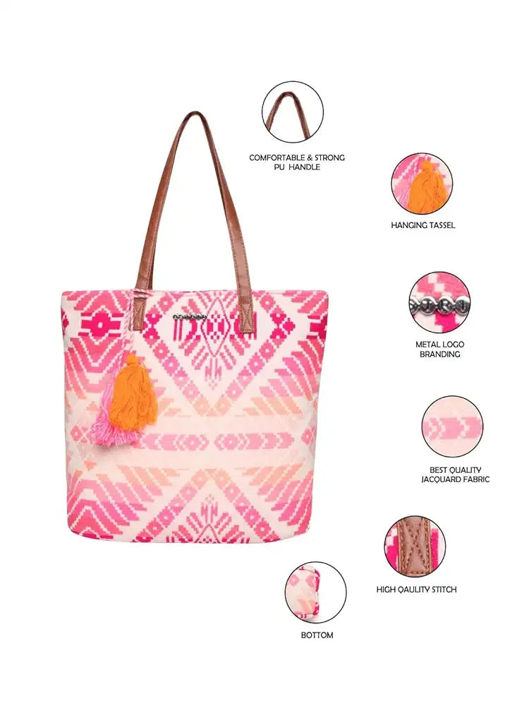 Astrid Handmade Macrame Flap Over Sling Bag For Girls And Women Colour Pink