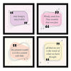 ArtX Paper Motivational Quotes Stay Hungry Stay Foolish Wall Art Painting With Frame Set of 4