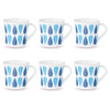 Larah by Borosil Crysta Series Fable Opalware Mug | Set of 6 Tea/coffee Mugs | 160 Ml Each