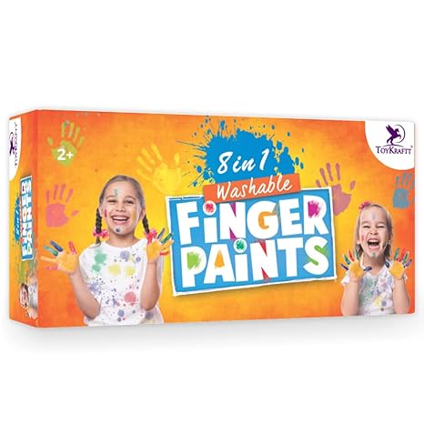 Toykraftt Finger Paints For Kids Non Toxic Washable Finger Paints Child Safe Paints