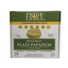 Pride Of India Mung Bean Plain Papadum Lentil Crisp 10 Count 3.53oz - 100 gms