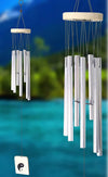 Aluminium 7 Pipe Silver Wind Chimes 24 Inch Long