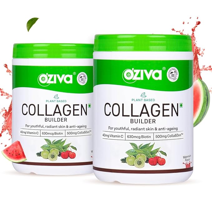 OZiva Vegan Collagen Builder Berry Orange & Watermelon & Guava Glow
