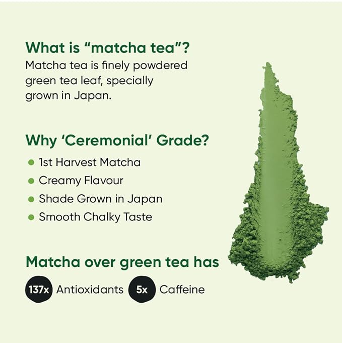 Tencha Ceremonial Matcha Japanese Matcha Green Tea Powder - 50 gms