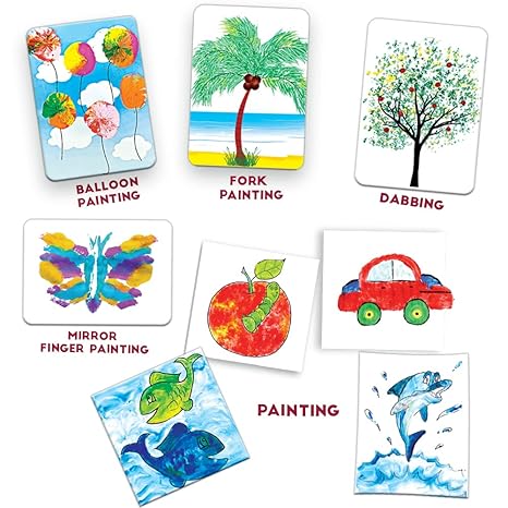 Toykraftt Finger Painting For Toddlers 4-in-1 Activity Toys For 2+ Year Old Painting Mega Kit