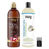 Rey Naturals¬Æ hair oils combo (Coconut oil + Onion oil) controls hairfall - For healthy hair - No Mineral Oil, Silicones & Synthetic Fragrance