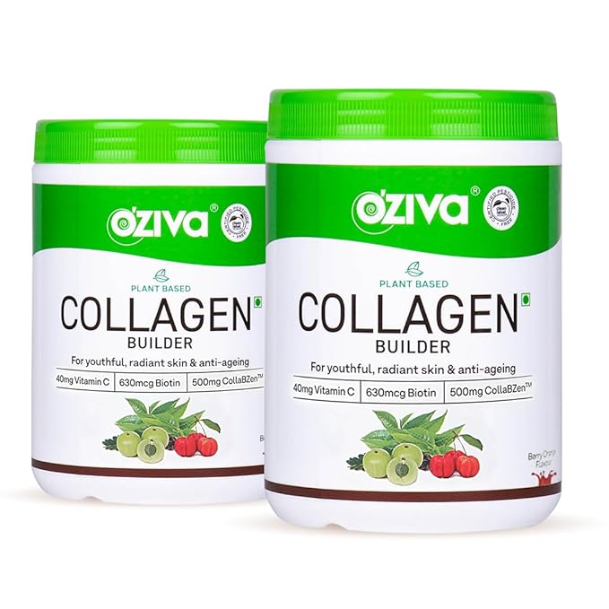 OZiva Vegan Collagen Builder Berry Orange & Watermelon & Guava Glow