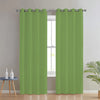 Divine Casa Premium Micro Satin Semi Blackout Door Curtains Solid Design Size 7 Feet Elegant Look & Light Control Colour Leaf Green (Pack of 2)