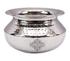 Indian Art Villa Indianartvilla Hammered Stainless Steel Punjabi Handi Bowl - 650 ml