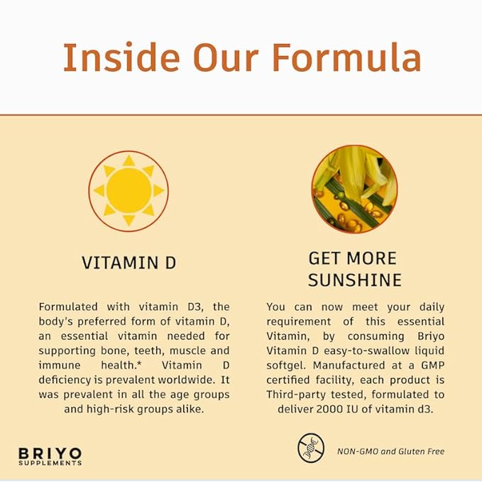Briyosis Briyo Vitamin D3 2000 IU - 90 Softgels