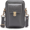 Leather Unisex Sling Cross-BodyBag Messenger Bag | Grey