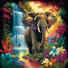 Trexee Elephant River 5d Diamond Painting Kit For Adults & Kids Diy Diamond Painting By Numbers Kit No Frame 30X40 cm