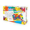 Toysbox Colour By Numbers Art Kit 8 Jumbo Design Printed Cards With 6 Felt Pens Educational Learning