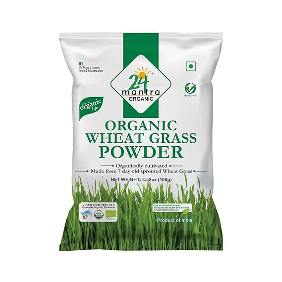 24 Mantra Organic Wheat Grass Powder - 100 gms