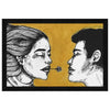 ArtX Paper Pen Art In Love Framed Wall Art Painting Multicolor Abstract Set of 1