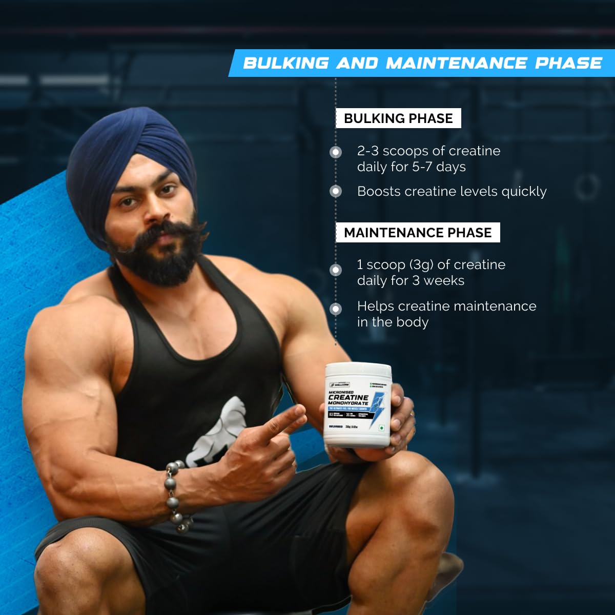 Wellcore - Pure Micronised Creatine Monohydrate - 250 gms