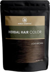 Korus Essential Natural Herbal Hair Color For Women & Men - Light Brown - 100 gms
