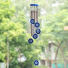 Shubhanjali Metal Evil Eye Wind Chimes 27Inch Turkish Wind Chime Blue