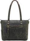 Leather Office And Daily Travel Use Shoulder Bag For Women's | Bottle Green