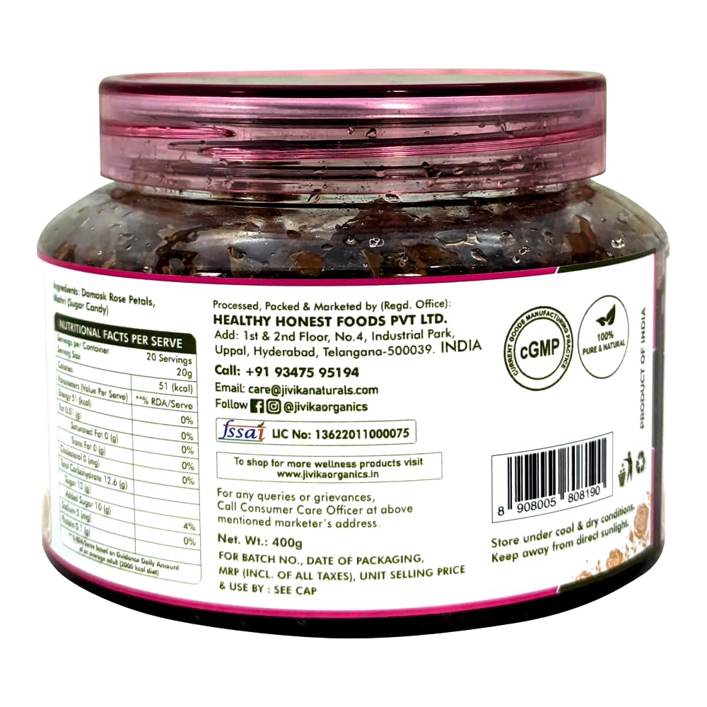 Jivika Naturals Desi Rose Gulkand - 400 gms