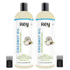 Rey Naturals¬Æ Cold Pressed Coconut oil for hair and skin - 100% Pure & Natural (400ml) - (200ml x 2)