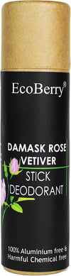 EcoBerry Damask Rose Vetiver Stick Deodorant Organic Neutralises Body - 50 gms