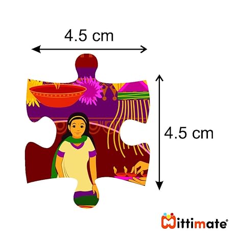 Mittimate Diwali Festival Jigsaw Puzzle Game for Kids Age 4 to 6 Old 36 Pieces Puzzle Toy