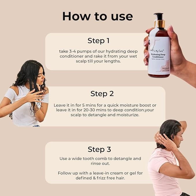 Fix My Curls 3-in-1 Deep Conditioner for Intense Moisture - 250 ml