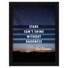 ArtX Motivational Inspirational Quotes Stars Can't Shine Framed Wall Art Painting