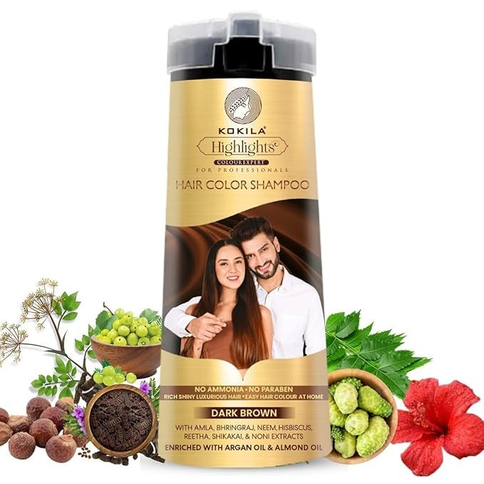 Kokila Hair Color Shampoo for Men & Women - 200 ml